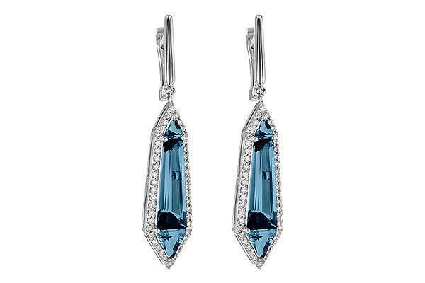E245-12377: EARR 5.25 LONDON BLUE TOPAZ 5.67 TGW