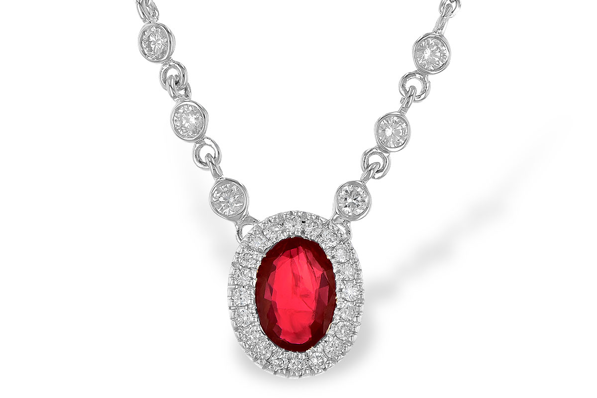 E245-16014: NECK .70 RUBY .94 TGW (17")