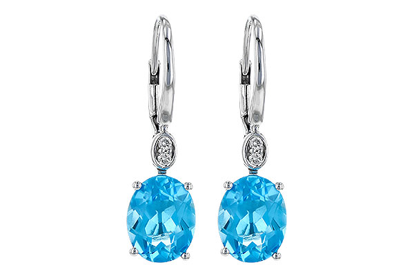 E245-17823: EARR 3.70 TW BLUE TOPAZ 3.75 TGW (9x7MM BT)