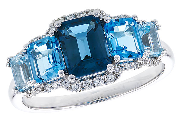 E328-76077: LDS RG 2.15 TW BLUE TOPAZ 2.30 TGW