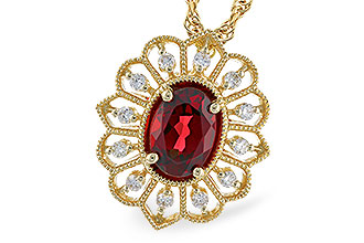 E328-76086: NECK .80 GARNET .92 TGW (7x5MM GAR)