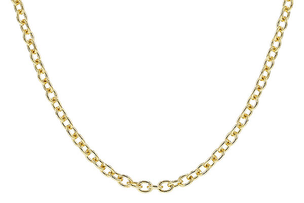 E328-79668: CABLE CHAIN (1.3MM, 14KT, 20IN, LOBSTER CLASP)