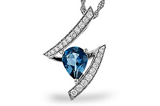 E329-65123: NECK 1.04 LONDON BLUE TOPAZ 1.23 TGW (8x6MM)