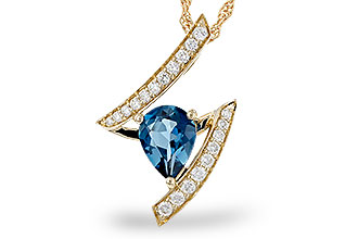 E329-65123: NECK 1.04 LONDON BLUE TOPAZ 1.23 TGW (8x6MM)