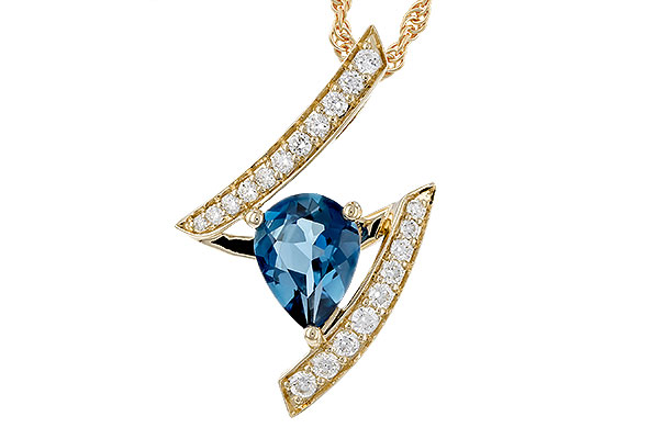 E329-65123: NECK 1.04 LONDON BLUE TOPAZ 1.23 TGW (8x6MM)