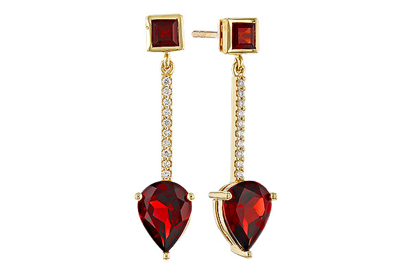 E329-66014: EARRINGS 2.70 TW GARNET 2.77 TGW