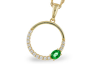 E329-66932: NECKLACE .19 EMERALD .34 TGW