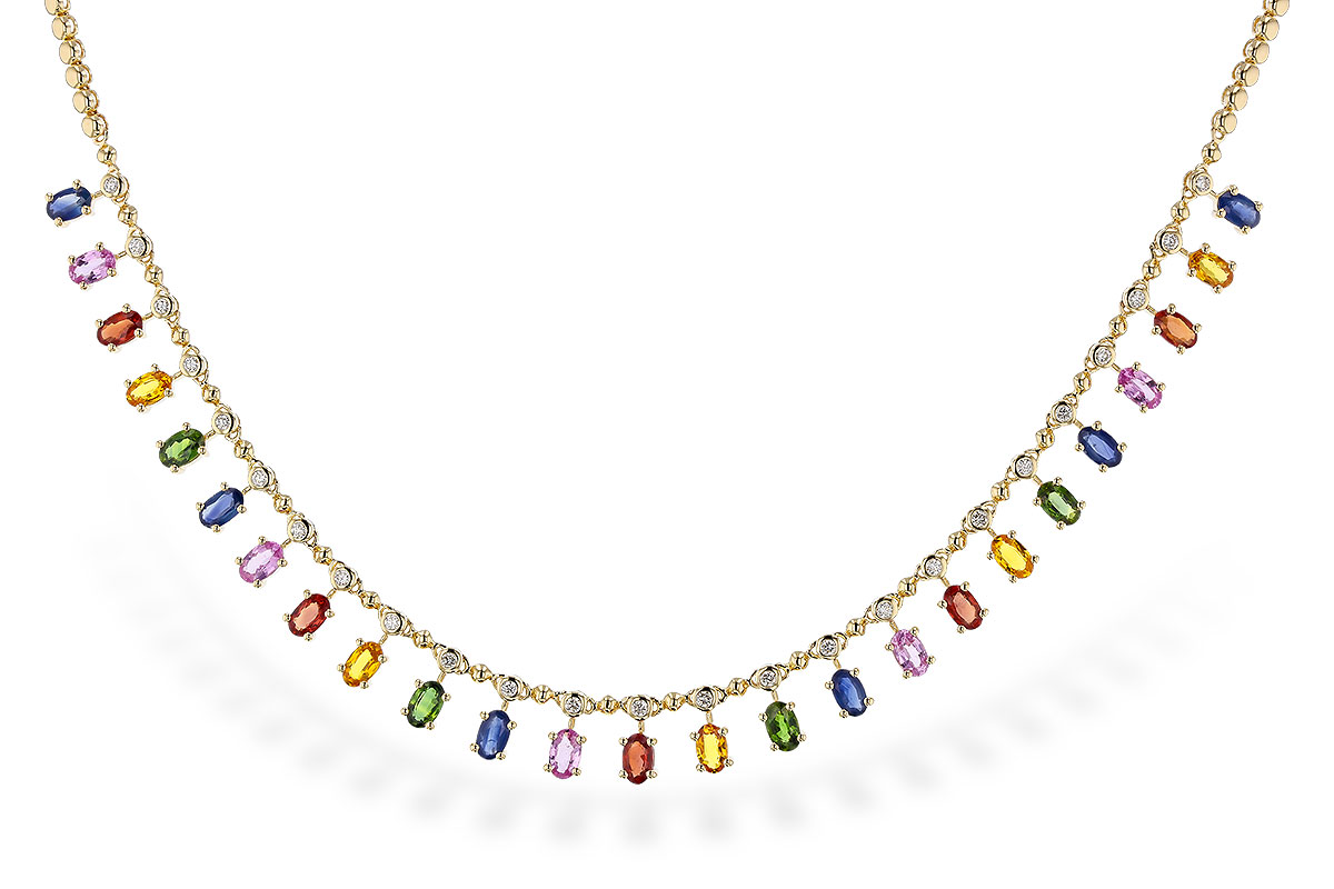 E329-67841: NECK 6.75 MULTI-COLOR SAPP 7.21 TGW (17.25")