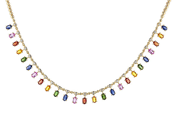 E329-67841: NECK 6.75 MULTI-COLOR SAPP 7.21 TGW (17.25")