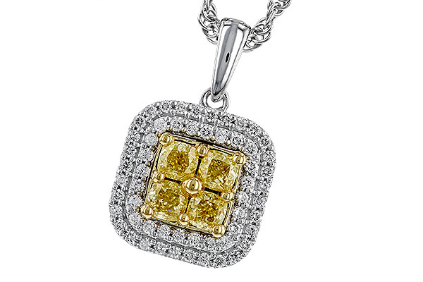 E329-67850: NECK .52 FANCY YELLOW DIAMONDS .72 TW