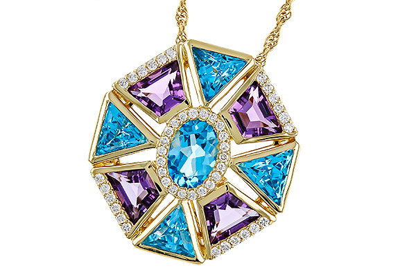 E329-67859: NECKLACE 4.47 SEMI-PREC (BT & AMY) 4.65 TGW