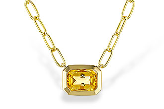 E329-69705: NECKLACE .86 CITRINE (18")