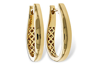 E329-69714: GOLD EARRINGS (22MM)
