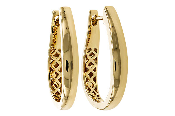E329-69714: GOLD EARRINGS (22MM)