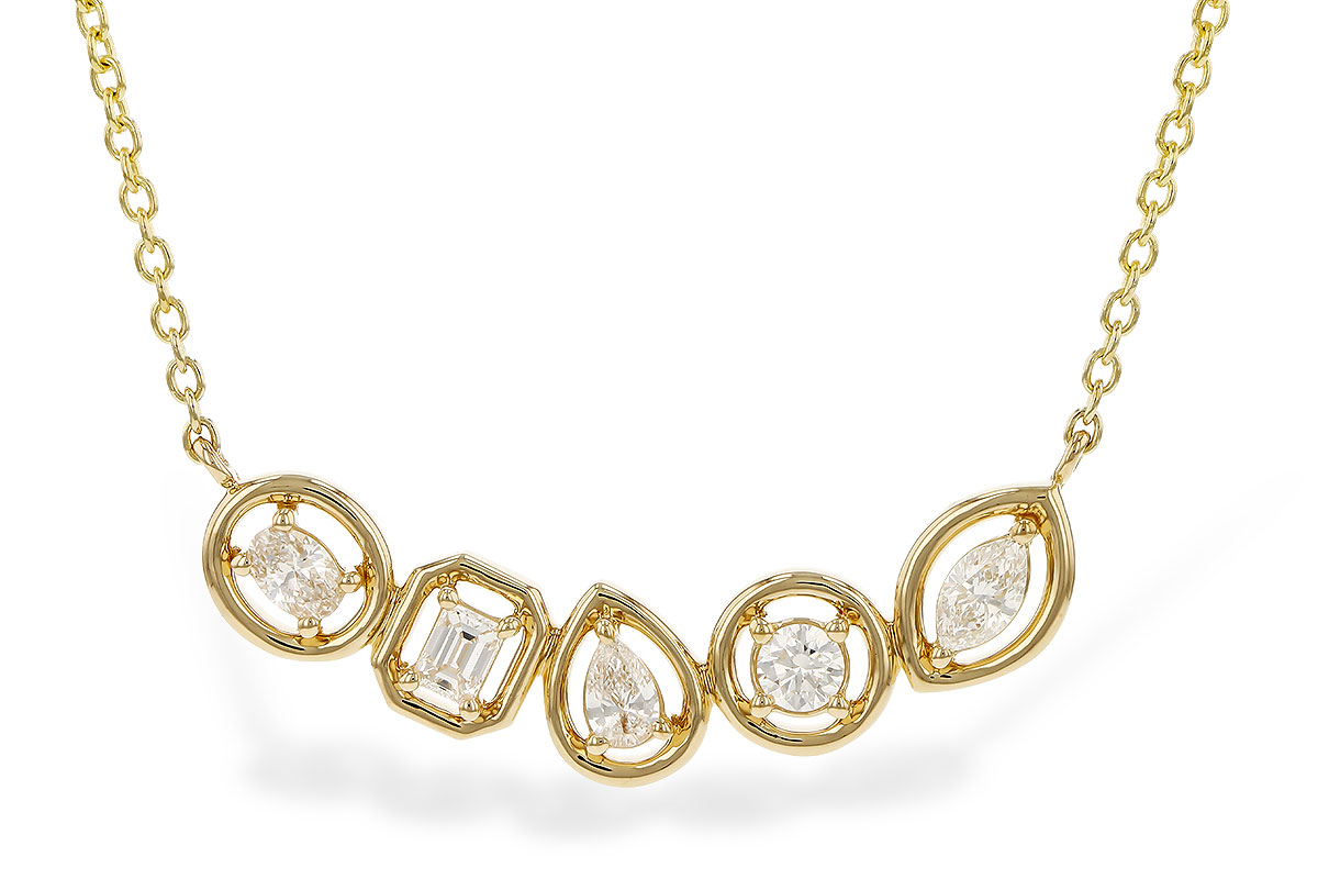 E329-70559: NECKLACE .50 TW FANCY CUT DIAS (18")