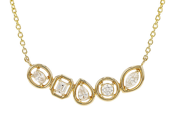 E329-70559: NECKLACE .50 TW FANCY CUT DIAS (18")