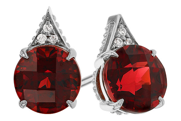E329-70568: EARR 2.08 TW GARNET 2.10 TGW (6MM RD)