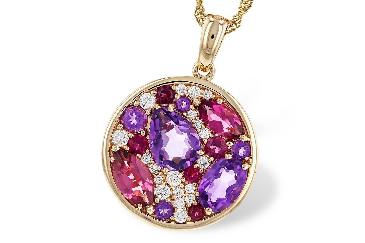 E329-70632: NECK 1.83 TW SEMI-PRECIOUS (P.TOUR, AMY) 2.00 TGW