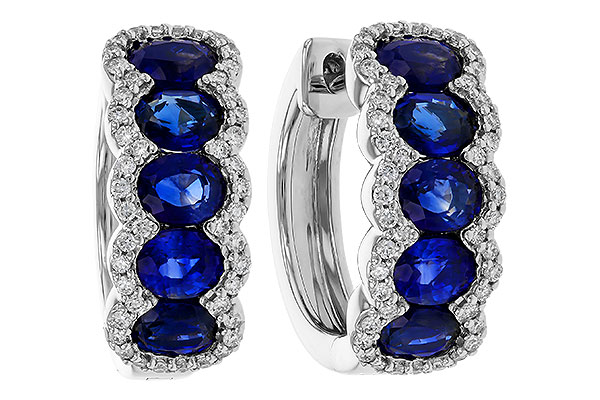 E329-71459: EARRINGS 2.32 TW SAPPHIRE 2.57 TGW