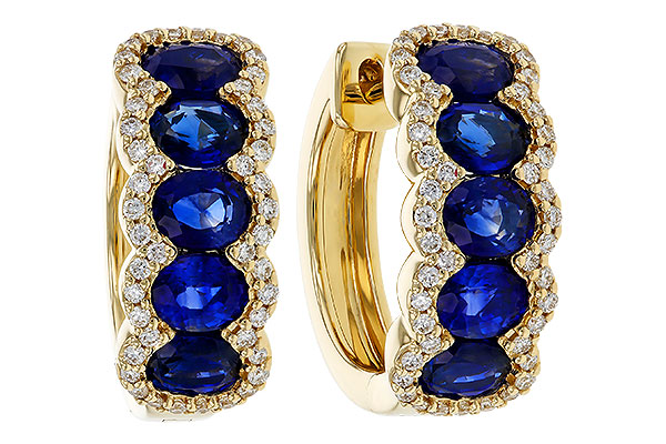 E329-71459: EARRINGS 2.32 TW SAPPHIRE 2.57 TGW