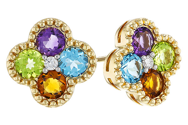 E329-72405: EARRINGS 1.88 SEMI-PREC (AMY,BT,CIT,PER) 1.93 TGW