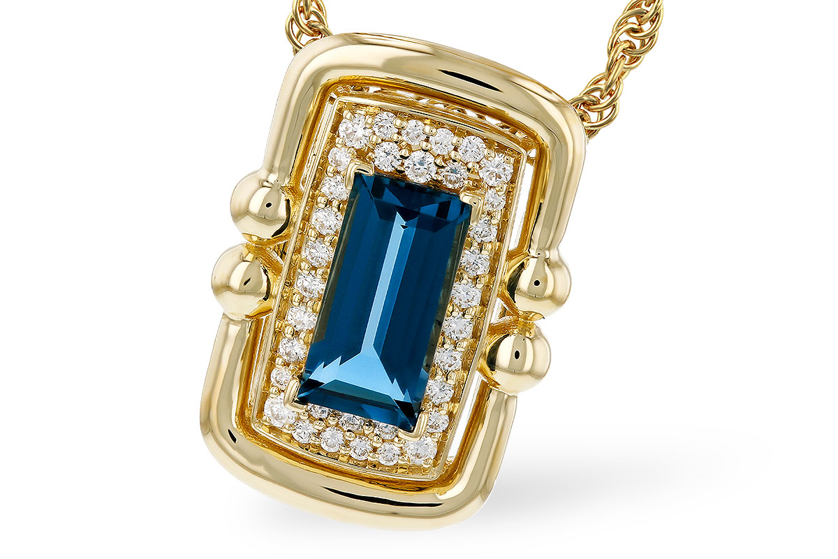 E330-55132: NECK .84 LONDON BLUE TOPAZ .96 TGW (8x4MM LBT)