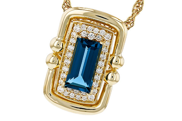 E330-55132: NECK .84 LONDON BLUE TOPAZ .96 TGW (8x4MM LBT)