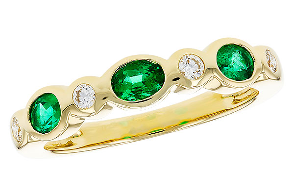 E330-55159: LDS WED RG .43 EMERALD .56 TGW