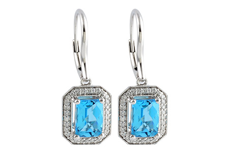 F242-39641: EARR 2.20 BLUE TOPAZ 2.36 TGW