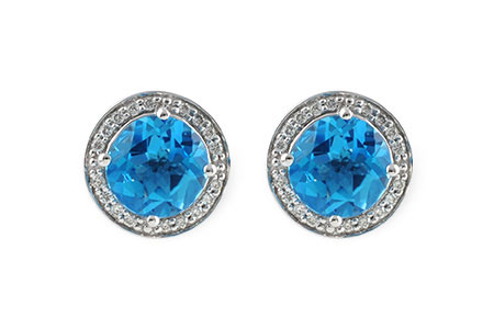 F242-39723: EARR 4.22 BLUE TOPAZ 4.41 TGW