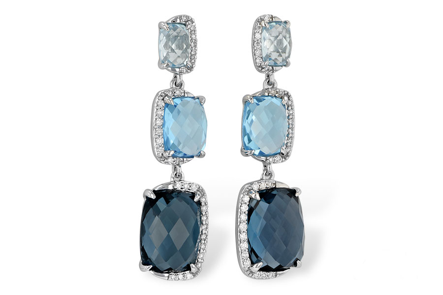 F243-34232: EARR 12.37 BLUE TOPAZ 12.66 TGW