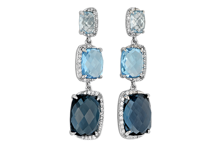 F243-34232: EARR 12.37 BLUE TOPAZ 12.66 TGW