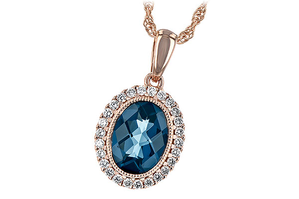 F244-19650: NECK 1.28 LONDON BLUE TOPAZ 1.41 TGW