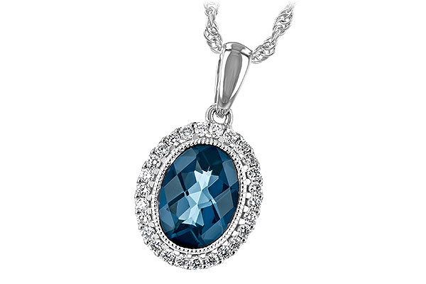 F244-19650: NECK 1.28 LONDON BLUE TOPAZ 1.41 TGW