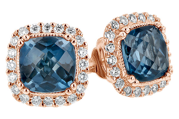 F244-19659: EARR 2.14 LONDON BLUE TOPAZ 2.40 TGW (6MM LBT)