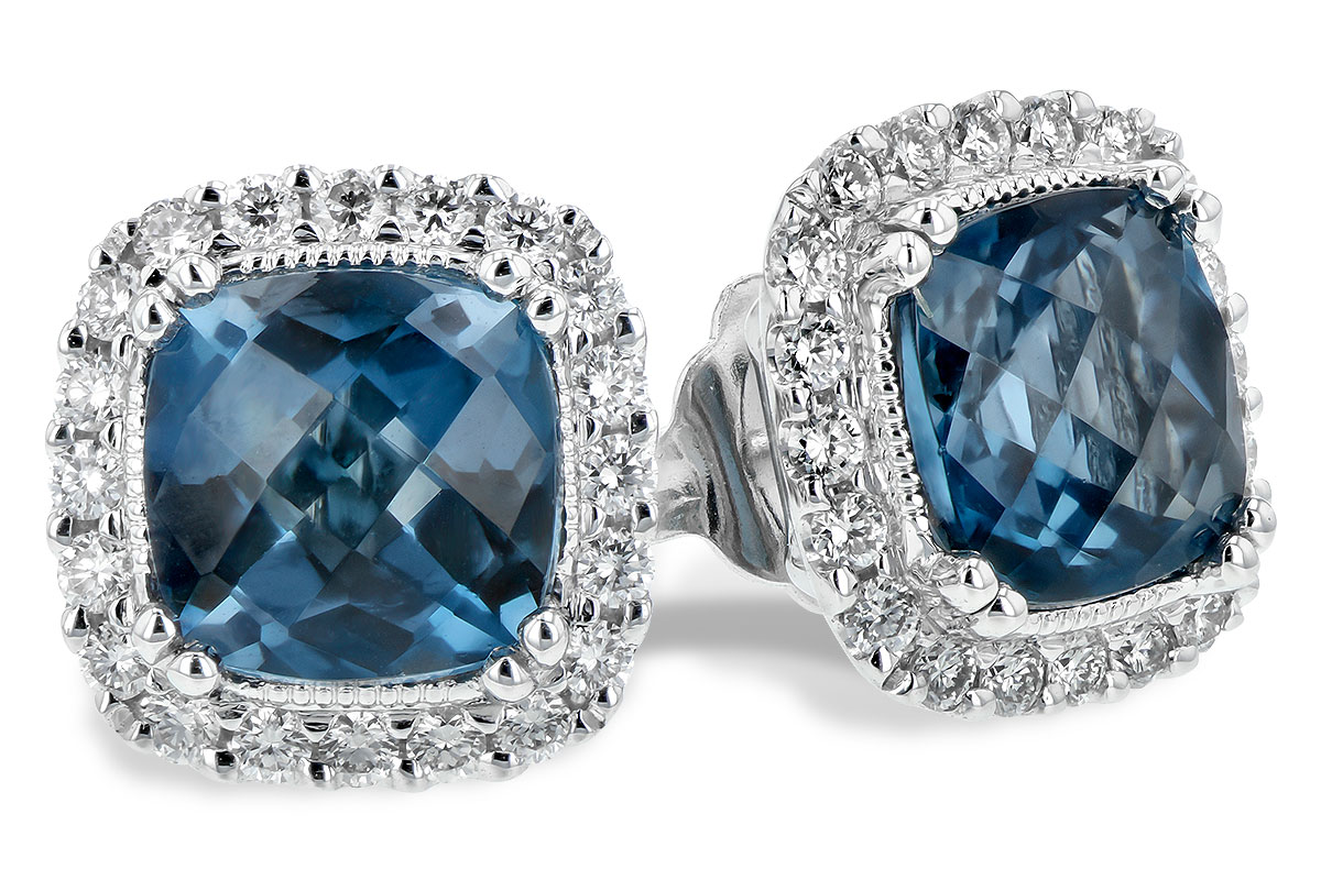 F244-19659: EARR 2.14 LONDON BLUE TOPAZ 2.40 TGW (6MM LBT)