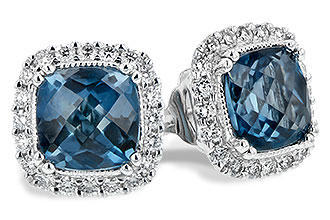 F244-19659: EARR 2.14 LONDON BLUE TOPAZ 2.40 TGW (6MM LBT)