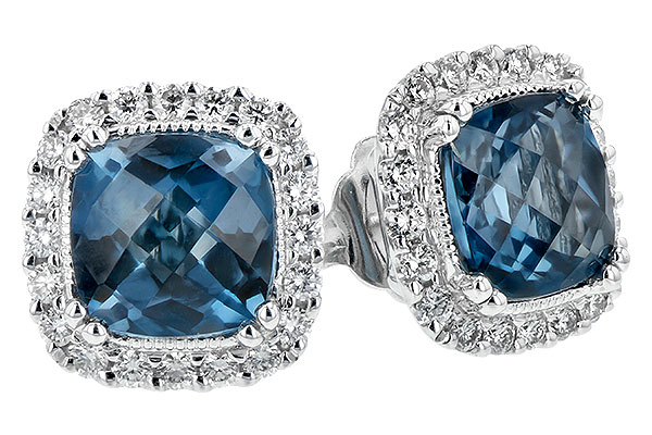 F244-19659: EARR 2.14 LONDON BLUE TOPAZ 2.40 TGW (6MM LBT)