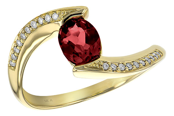 F245-10595: LDS RG .75 GARNET .82 TGW