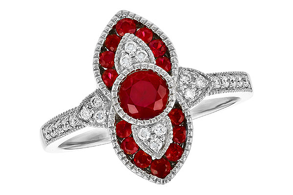 F327-85168: LDS RG .63 TW RUBY .75 TGW
