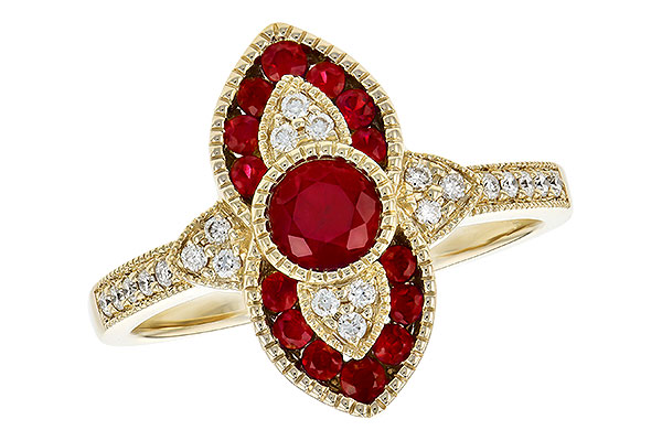 F327-85168: LDS RG .63 TW RUBY .75 TGW