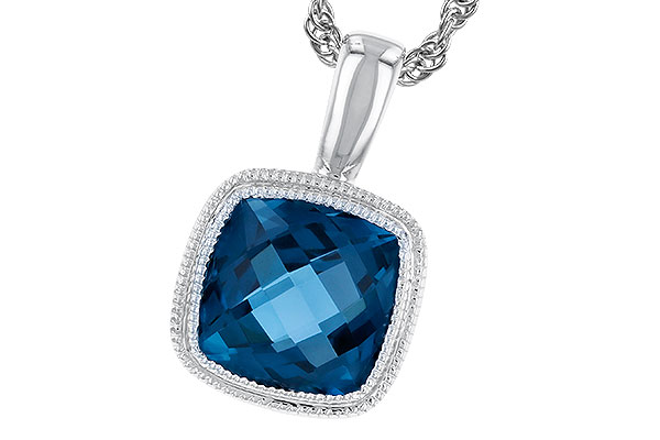 F328-77823: NECKLACE 1.10 CT LONDON BLUE TOPAZ