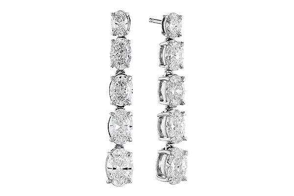 F328-79659: EARRINGS 1.90 TW OVAL DIAMONDS