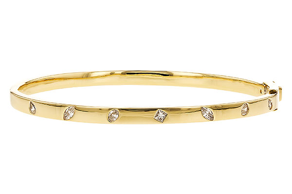 F328-79677: BANGLE .35 TW FANCY CUT DIAMONDS