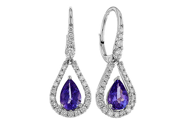 F329-65132: EARR 1.48 TW TANZANITE 1.98 TGW (7x5 PEAR)