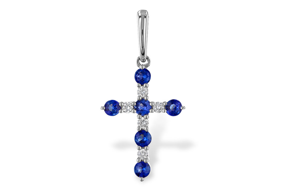 F329-66014: PENDANT .34 TW SAPP .42 TGW