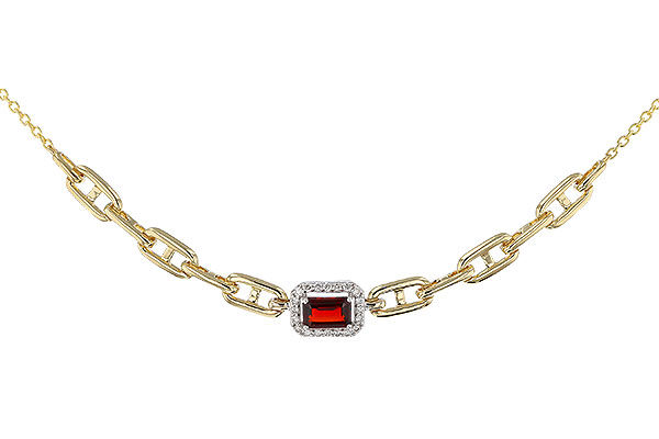 F329-66032: NECK .63 GARNET .75 TGW (6x4MM E.C. GAR / 18")