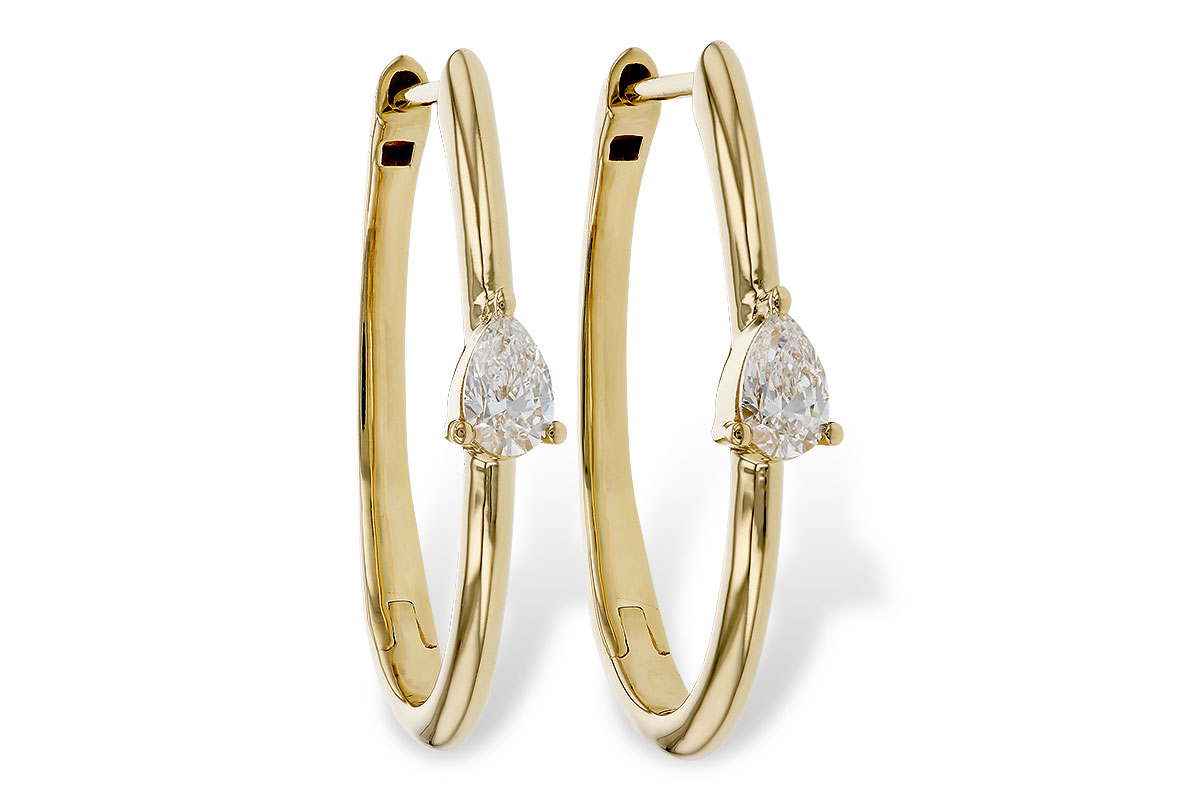 F329-66041: EARRINGS .45 TW PEAR DIAMONDS