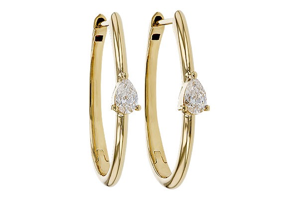 F329-66041: EARRINGS .45 TW PEAR DIAMONDS