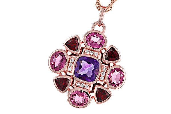 F329-66914: NECKLACE 2.76 SEMI-PREC (AM,GT,PT) 2.82 TGW